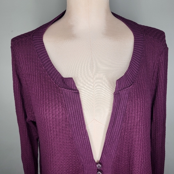 Free People Olivia Henley Plum Oversized Tunic Size Small - Picture 5 of 11